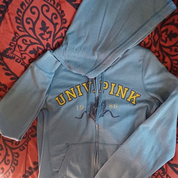 Gently used Victoria's secret pink full zip hoodie size medium - Picture 2 of 7